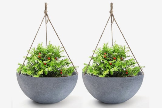 La Jolie Muse Hanging Resin Planters.
